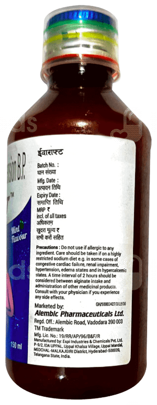 Evaraft Mint Flavour Sugar Free Suspension 150Ml
