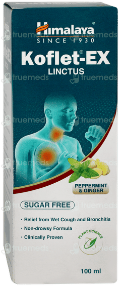 Himalaya Koflet Ex Peppermint & Ginger Sugar Free Linctus 100ml