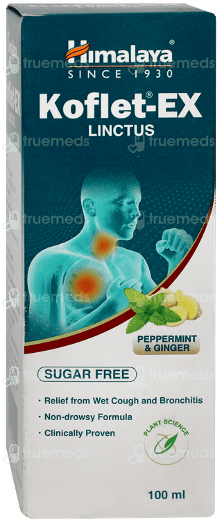 Himalaya Koflet Ex Peppermint & Ginger Sugar Free Linctus 100ml