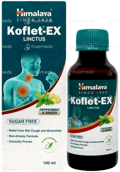 Himalaya Koflet Ex Peppermint & Ginger Sugar Free Linctus 100ml