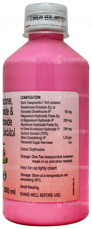Gasoquick 3s Mint Flavour Sugar Free Suspension 200ml