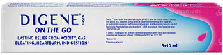 Digene Insta On The Go Mint Flavour Shots 10ml Pack Of 5 Suspension