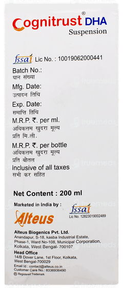 Cognitrust Dha Mango Flavour Sugar Free Suspension 200ml