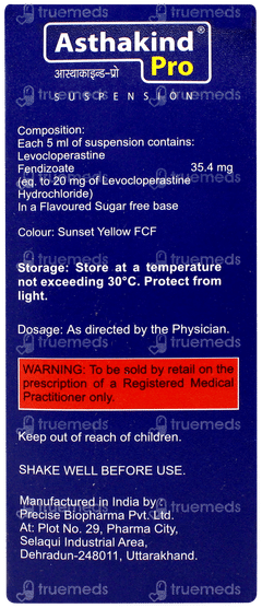 Asthakind Pro Mango Flavour Sugar Free Suspension 100ml