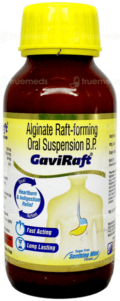 Gaviraft Mint Flavour Sugar Free Suspension 200Ml Gaviraft Mint Flavour Sugar Free Suspension 200Ml