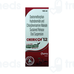 Chericof 12 Cherry Flavour Sugar Free Suspension 100ml