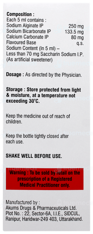 Carbalace Raft Sugar Free Suspension 150ml