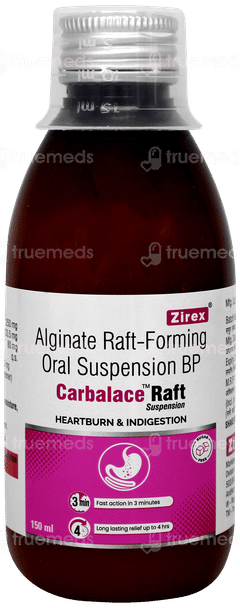 Carbalace Raft Sugar Free Suspension 150ml