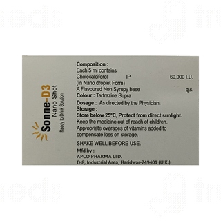 Sonne D3 Nano Shot Mango Flavour Sugar Free Oral Solution 5ml