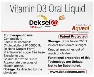 Deksel Cd Nano 60000iu Sugar Free Syrup 5ml