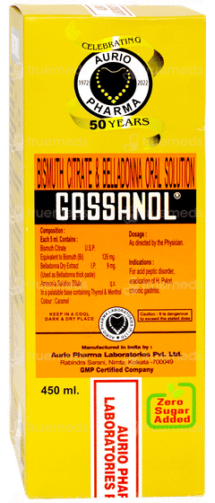 Gassanol Zero Sugar Added Solution 450ml