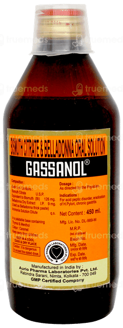 Gassanol Zero Sugar Added Solution 450ml