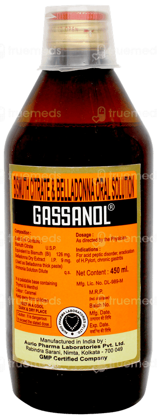 Gassanol Zero Sugar Added Solution 450ml