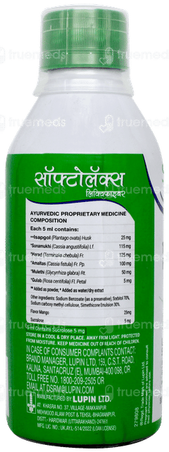 Softolax Liquifibre Mango Flavour Sugar Free Solution 225ml