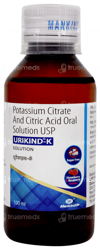 Urikind K Strawberry & Raspberry Sugar Free Solution 100ml