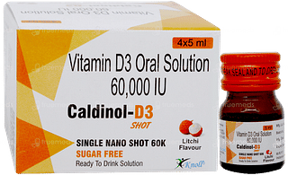 Caldinol D3 Shot Litchi Flavour Sugar Free Solution 5ml