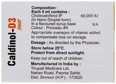 Caldinol D3 Shot Litchi Flavour Sugar Free Solution 5ml