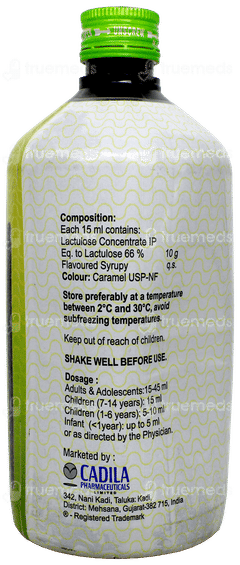 Cadilose Lemon Flavour Sugar Free Solution 450Ml