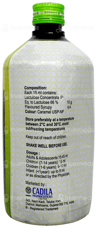 Cadilose Lemon Flavour Sugar Free Solution 450Ml