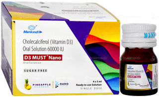 D3 Must Nano Pineapple Flavour Sugar Free Solution 5ml