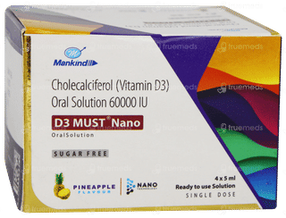 D3 Must Nano Pineapple Flavour Sugar Free Solution 5ml