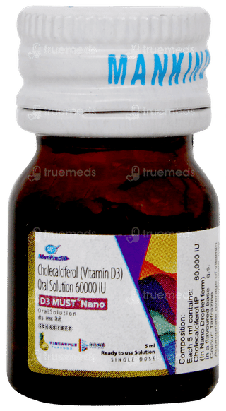 D3 Must Nano Pineapple Flavour Sugar Free Solution 5ml