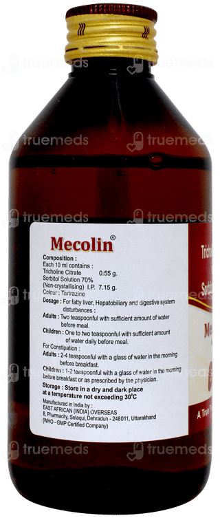 Mecolin Sugar Free Solution 200ml