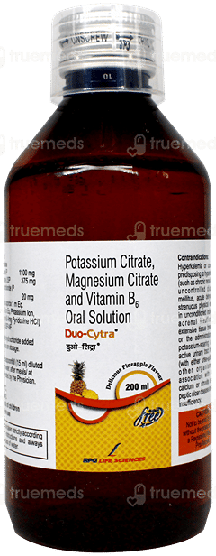 Duo Cytra Pineapple Flavour Sugar Free Solution 200Ml Duo Cytra Pineapple Flavour Sugar Free Solution 200Ml