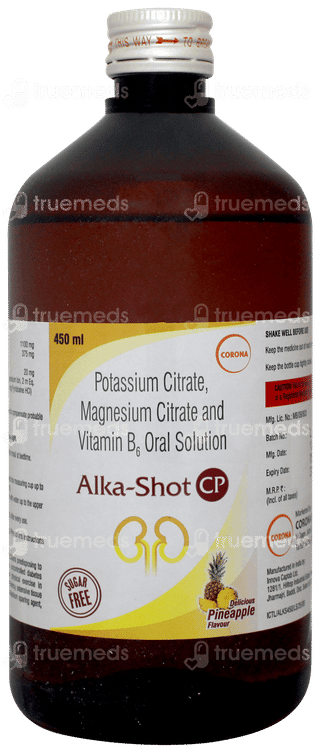 Alka Shot Cp Pineapple Flavour Sugar Free Solution 450ml
