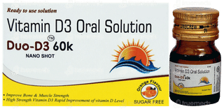 Duo D3 60K Nano Shot Orange Flavour Sugar Free Solition 5Ml