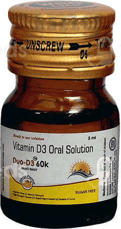 Duo D3 60K Nano Shot Orange Flavour Sugar Free Solition 5Ml