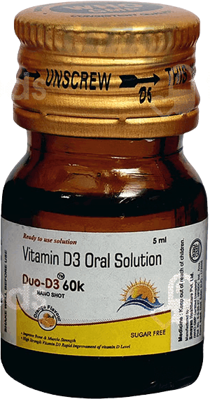 Duo D3 60K Nano Shot Orange Flavour Sugar Free Solition 5Ml
