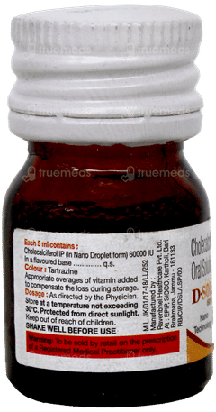 D Sol 60K Shot Mixed Fruit Flavour Sugar Free Solution 5Ml