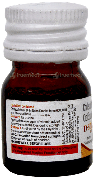 D Sol 60K Shot Mixed Fruit Flavour Sugar Free Solution 5Ml