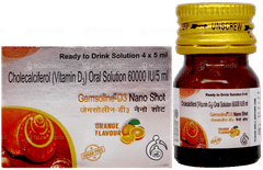 GEMSOLINE D3 NANO SHOT ORANGE FLAVOUR SUGAR FREE SOLUTION 5ML