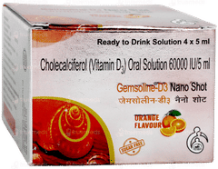 Gemsoline D3 Nano Shot Orange Flavour Sugar Free Solution 5Ml