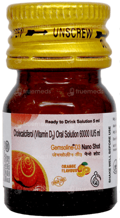 Gemsoline D3 Nano Shot Orange Flavour Sugar Free Solution 5Ml