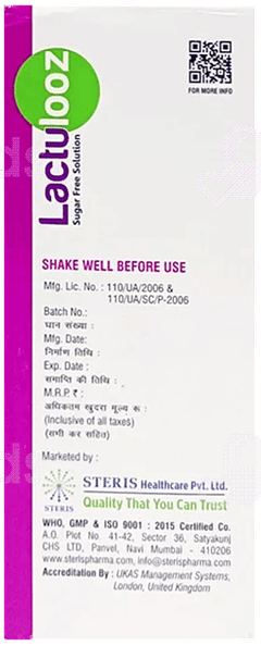 Lactulooz Sugar Free Solution 100Ml