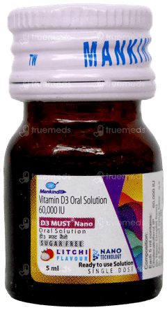 D3 Must Nano Litchi Flavour Sugar Free Solution 5Ml D3 Must Nano Litchi Flavour Sugar Free Solution 5Ml
