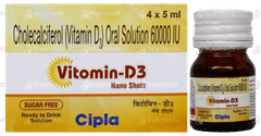 Vitomin D3 Nano Shots Sugar Free Solution 5Ml