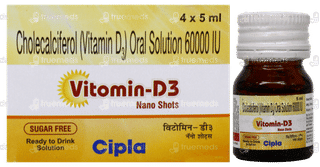 Vitomin D3 Nano Shots Sugar Free Solution 5Ml