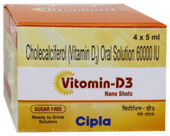 Vitomin D3 Nano Shots Sugar Free Solution 5Ml