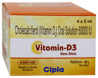 Vitomin D3 Nano Shots Sugar Free Solution 5Ml