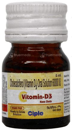 Vitomin D3 Nano Shots Sugar Free Solution 5Ml