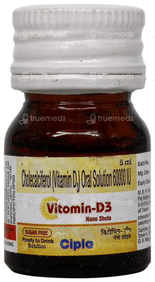 Vitomin D3 Nano Shots Sugar Free Solution 5Ml