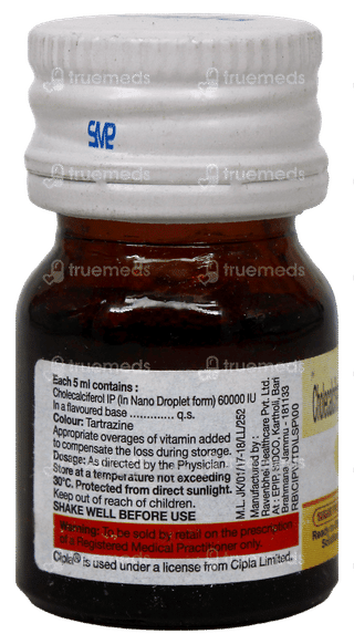 Vitomin D3 Nano Shots Sugar Free Solution 5Ml