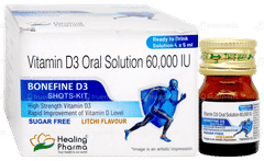 Bonefine D3 Shots Kit Litchi Flavour Sugar Free Solution 5Ml