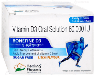 Bonefine D3 Shots Kit Litchi Flavour Sugar Free Solution 5Ml