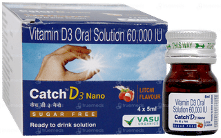 Catch D3 Nano Litchi Flavour Sugar Free Solution 5Ml