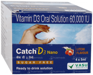Catch D3 Nano Litchi Flavour Sugar Free Solution 5Ml